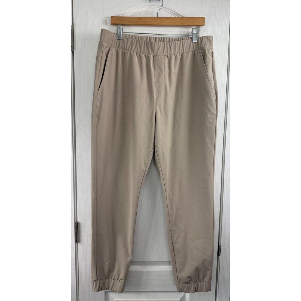 Old Navy Active Men's Hybrid Jogger Pants Large Tan Beige Stretch Athletic